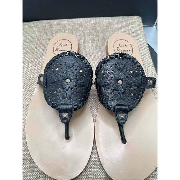 Jack Rogers Georgica Sandals in Black Women’s Size 8 Flats - Picture 5 of 9
